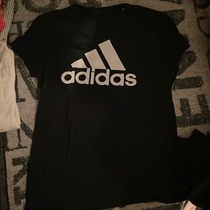 Womens black adidas tee